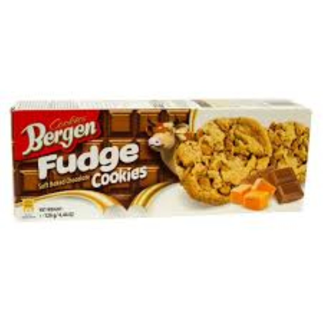 BERGEN BROWNIE COOKIES WITH FUDGE 126G